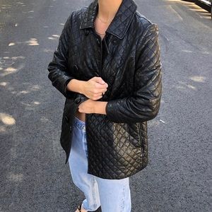 Vintage quilted Vince leather jacket